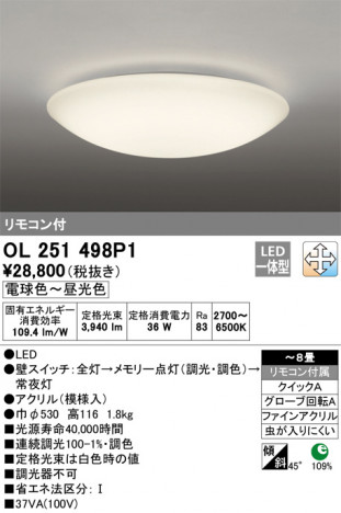 ODELIC �����ǥ�å� ������󥰥饤�� OL251498P1 �ᥤ��̿�