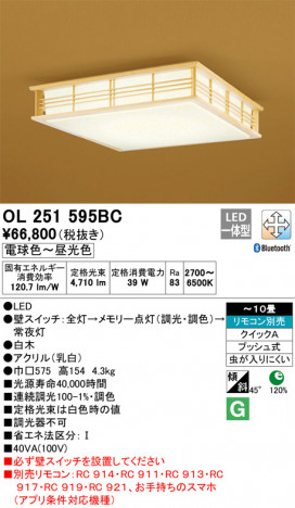 ODELIC �����ǥ�å� ������󥰥饤�� OL251595BC �ᥤ��̿�