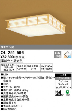 ODELIC �����ǥ�å� ������󥰥饤�� OL251596 �ᥤ��̿�