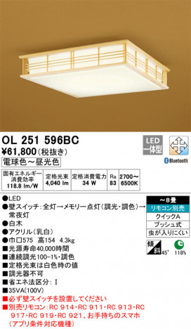 ODELIC �����ǥ�å� ������󥰥饤�� OL251596BC �ᥤ��̿�