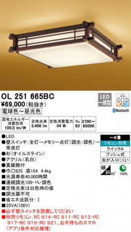 ODELIC �����ǥ�å� ������󥰥饤�� OL251665BC �ᥤ��̿�