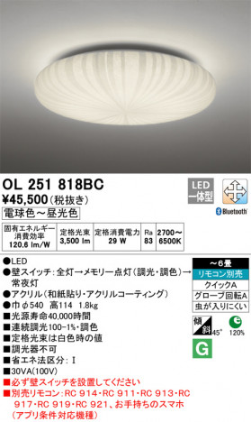 ODELIC �����ǥ�å� ������󥰥饤�� OL251818BC �ᥤ��̿�