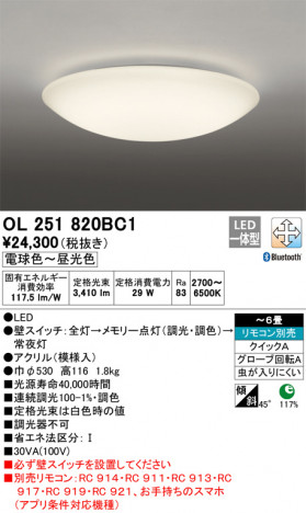 ODELIC �����ǥ�å� ������󥰥饤�� OL251820BC1 �ᥤ��̿�