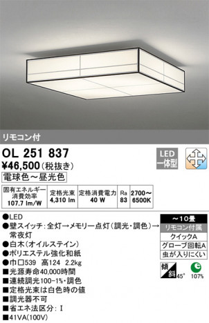 ODELIC �����ǥ�å� ������󥰥饤�� OL251837 �ᥤ��̿�