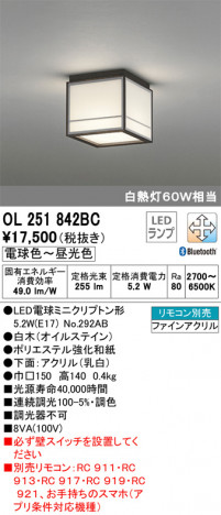 ODELIC �����ǥ�å� ����������󥰥饤�� OL251842BC �ᥤ��̿�