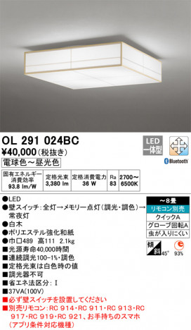 ODELIC �����ǥ�å� ������󥰥饤�� OL291024BC �ᥤ��̿�