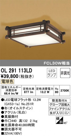 ODELIC �����ǥ�å� ����������󥰥饤�� OL291113LD �ᥤ��̿�