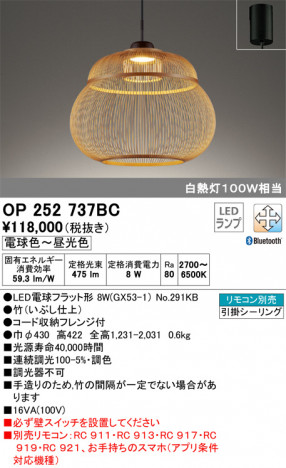 ODELIC �����ǥ�å� �ڥ����ȥ饤�� OP252737BC �ᥤ��̿�