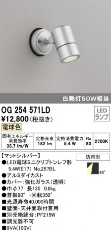 ODELIC �����ǥ�å� �������ƥꥢ�饤�� OG254571LD �ᥤ��̿�