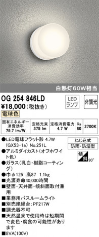 ODELIC �����ǥ�å� �������ƥꥢ�饤�� OG254846LD �ᥤ��̿�