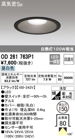 ODELIC �����ǥ�å� ������饤�� OD261763P1 �ᥤ��̿�