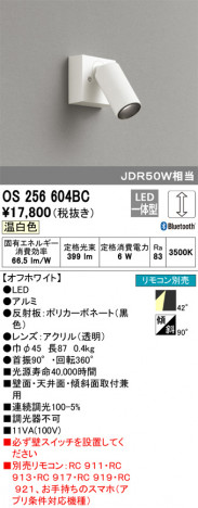 ODELIC �����ǥ�å� ���ݥåȥ饤�� OS256604BC �ᥤ��̿�