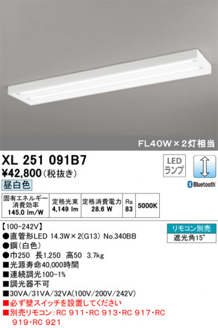 ODELIC �����ǥ�å� �١����饤�� XL251091B7 �ᥤ��̿�