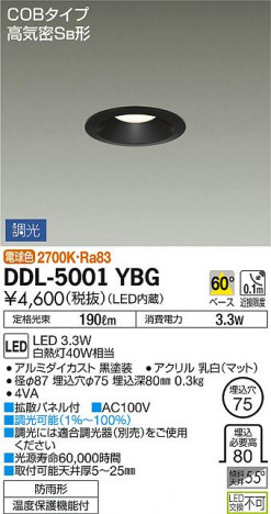 ���ʼ̿� | DAIKO ����ŵ� ������饤��(��������) DDL-5001YBG | ���������̿����䡦����ƥꥢ���������Ρڥ饤�ȥ��������