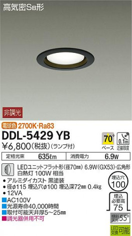 ���ʼ̿� | DAIKO ����ŵ� ������饤�� DDL-5429YB | ���������̿����䡦����ƥꥢ���������Ρڥ饤�ȥ��������