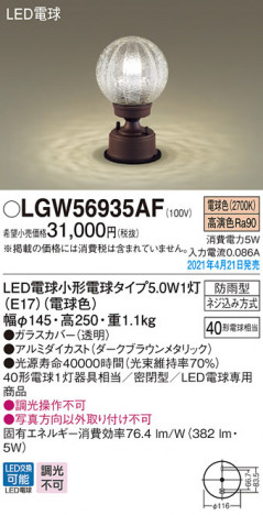 Panasonic �������ƥꥢ�饤�� LGW56935AF �ᥤ��̿�