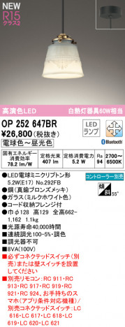 ODELIC �����ǥ�å� �ڥ����ȥ饤�� OP252647BR �ᥤ��̿�