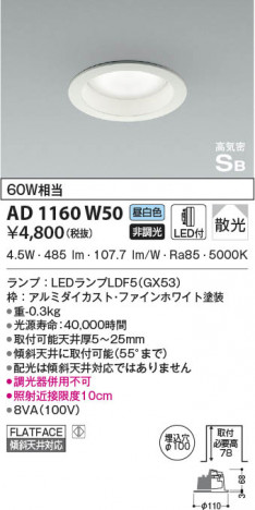 β|KOIZUMI ߾ ⵤ̩SB饤 AD1160W50