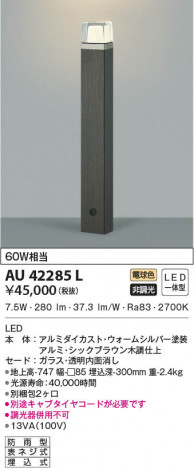 ���β���|KOIZUMI �������߾��� �����ǥ�饤�� AU42285L