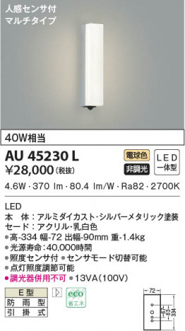 ���β���|KOIZUMI �������߾��� �ɱ����֥饱�å� AU45230L