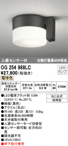 ODELIC �����ǥ�å� �������ƥꥢ�饤�� OG254988LC �ᥤ��̿�