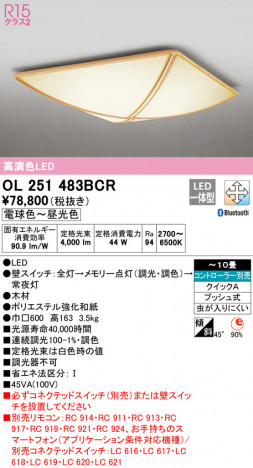 ODELIC �����ǥ�å� ������󥰥饤�� OL251483BCR �ᥤ��̿�