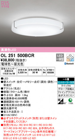 ODELIC �����ǥ�å� ������󥰥饤�� OL251500BCR �ᥤ��̿�