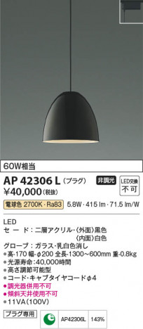 ���β��� Koizumi �������߾��� �ڥ�����AP42306L