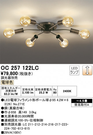 ñ�ʲ��� | ODELIC �����ǥ�å� �����ǥꥢ OC257122LC | ���������̿�����饤�ȥ�������