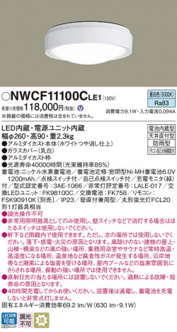 Panasonic ������󥰥饤�� NWCF11100CLE1 �ᥤ��̿�