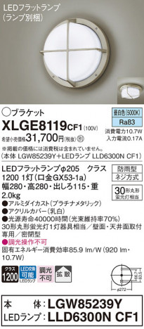 Panasonic ƥꥢ饤 XLGE8119CF1 ᥤ̿