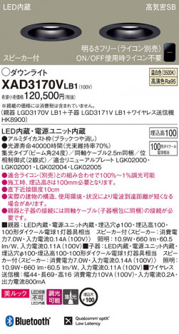 Panasonic 饤 XAD3170VLB1 ᥤ̿