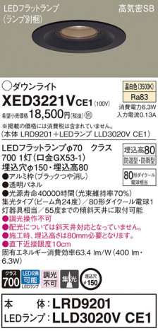 Panasonic ƥꥢ饤 XED3221VCE1 ᥤ̿