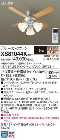Panasonic 󥰥ե XS81044K ᥤ̿