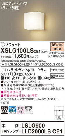Panasonic ֥饱å XSLG100LSCE1 ᥤ̿