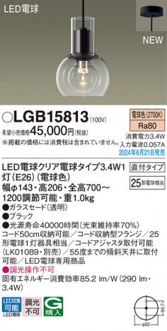 Panasonic ڥȥ饤 LGB15813 ᥤ̿