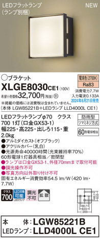 Panasonic �������ƥꥢ�������ȥɥ� XLGE8030CE1 �ᥤ��̿�