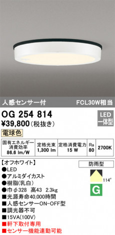 ODELIC ǥå ƥꥢ饤 OG254814 ᥤ̿