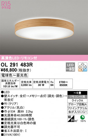 ODELIC �����ǥ�å� ������󥰥饤�� OL291483R �ᥤ��̿�