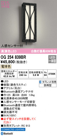 ODELIC ǥå ƥꥢ饤 OG254839BR ᥤ̿