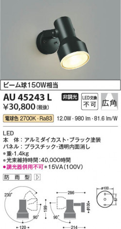 β | Koizumi ߾ ƥꥢݥåȥ饤 AU45243L