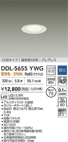 ʼ̿ | DAIKO ŵ LED饤 DDL-5655YWG