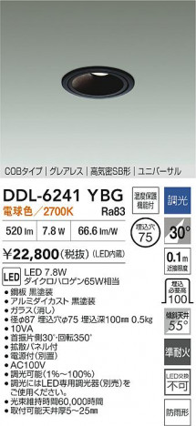 ʼ̿ | DAIKO ŵ LED˥С饤 DDL-6241YBG