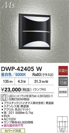 ʼ̿ | DAIKO ŵ LEDȥɥ֥饱å DWP-42405W