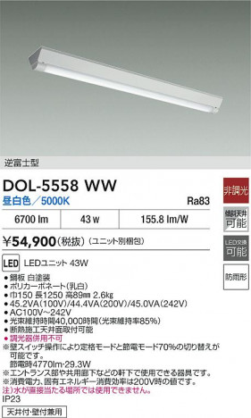 ʼ̿|DAIKO ŵ LED١饤 DOL-5558WW
