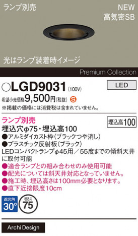 Panasonic 饤 LGD9031 ᥤ̿