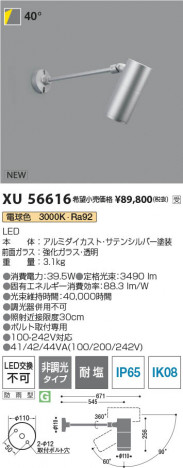 β Koizumi ߾ LEDƥꥢݥåȥ饤 XU56616