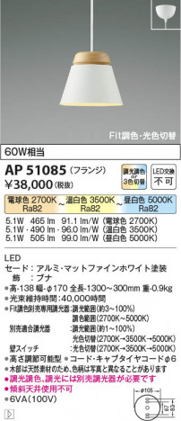 β Koizumi ߾ LEDڥ AP51085