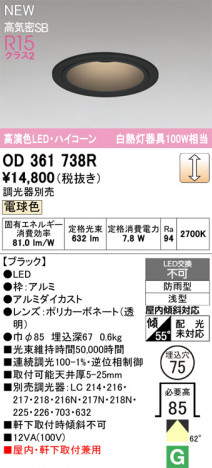 ODELIC ǥå 饤 OD361738R ᥤ̿