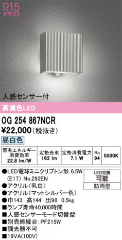 ODELIC ǥå ƥꥢ饤 OG254867NCR ᥤ̿